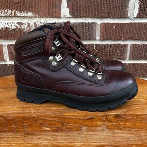 Timberland Euro Hiker 95363 Brown Leather Ankle Hiking Boots Women's Size 7M